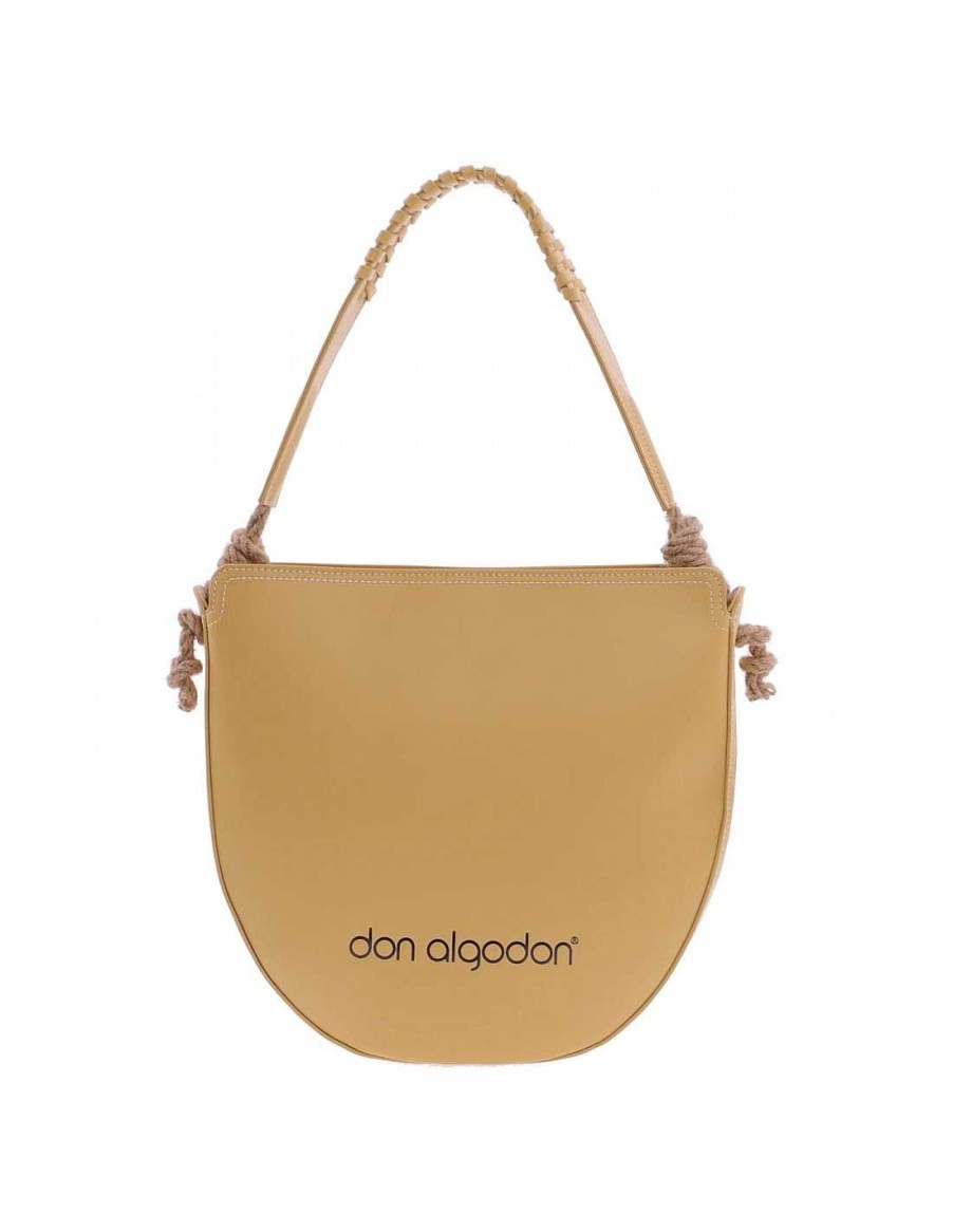 Bags DON ALGODON | Don Algodon Nidia Faux Leather Hobo Bag for Women with Zipper Mustard