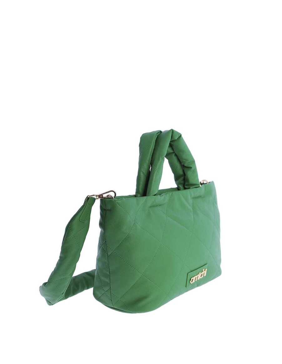 Bags AMICHI | Amichi Penelope Women's Faux Leather Zipper Handbag Green