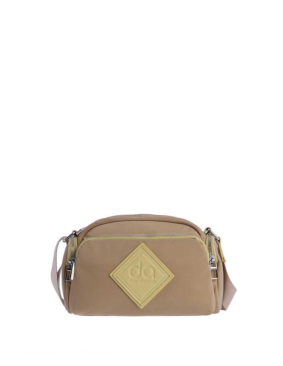 Bags DON ALGODON | Don Algodon Mireya Women's Nylon Shoulder Bag with Zipper Beige