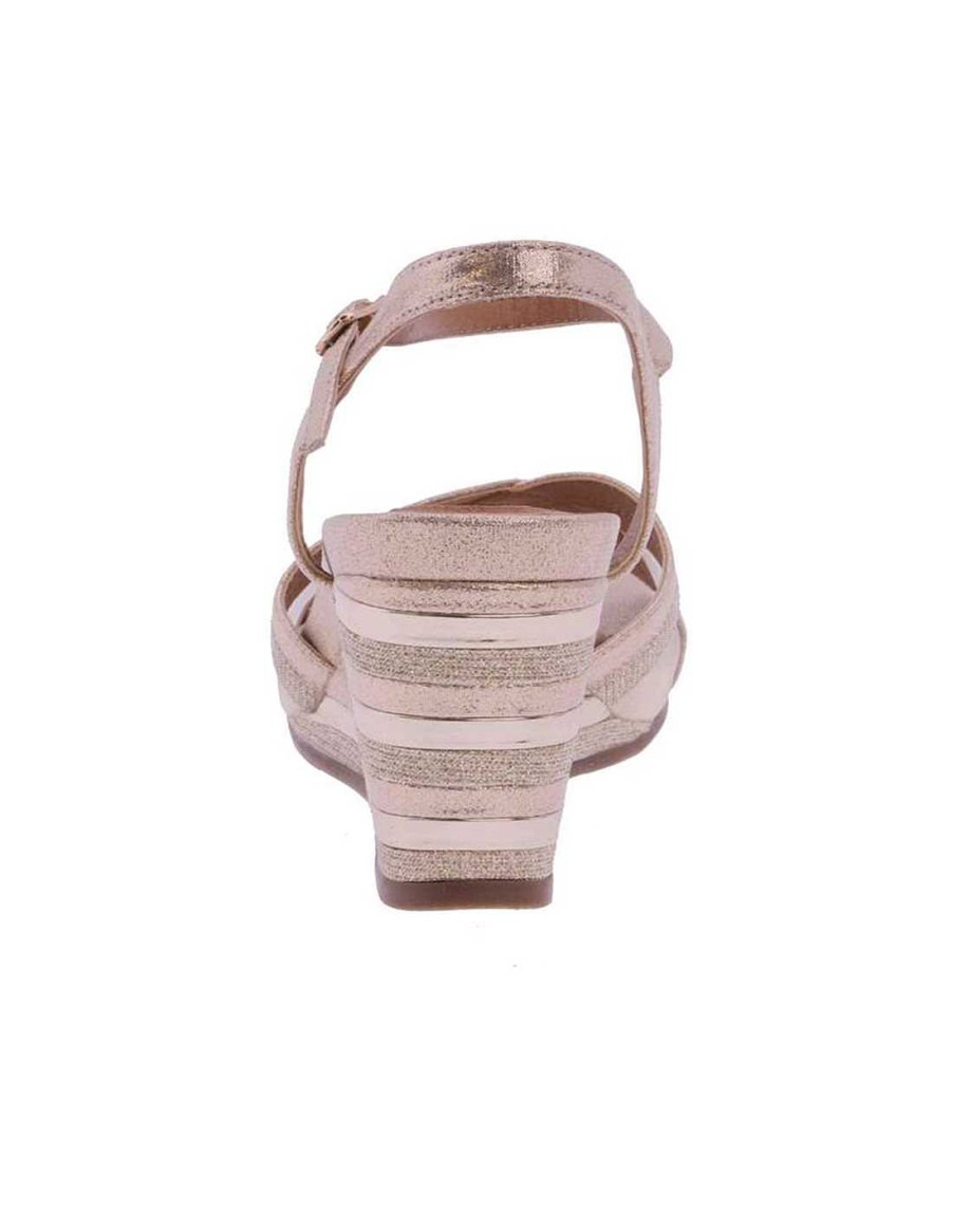 Footwear EFERRI | Eferri Josefa Women's Sandals Made of Synthetic Leather and Textile Gold