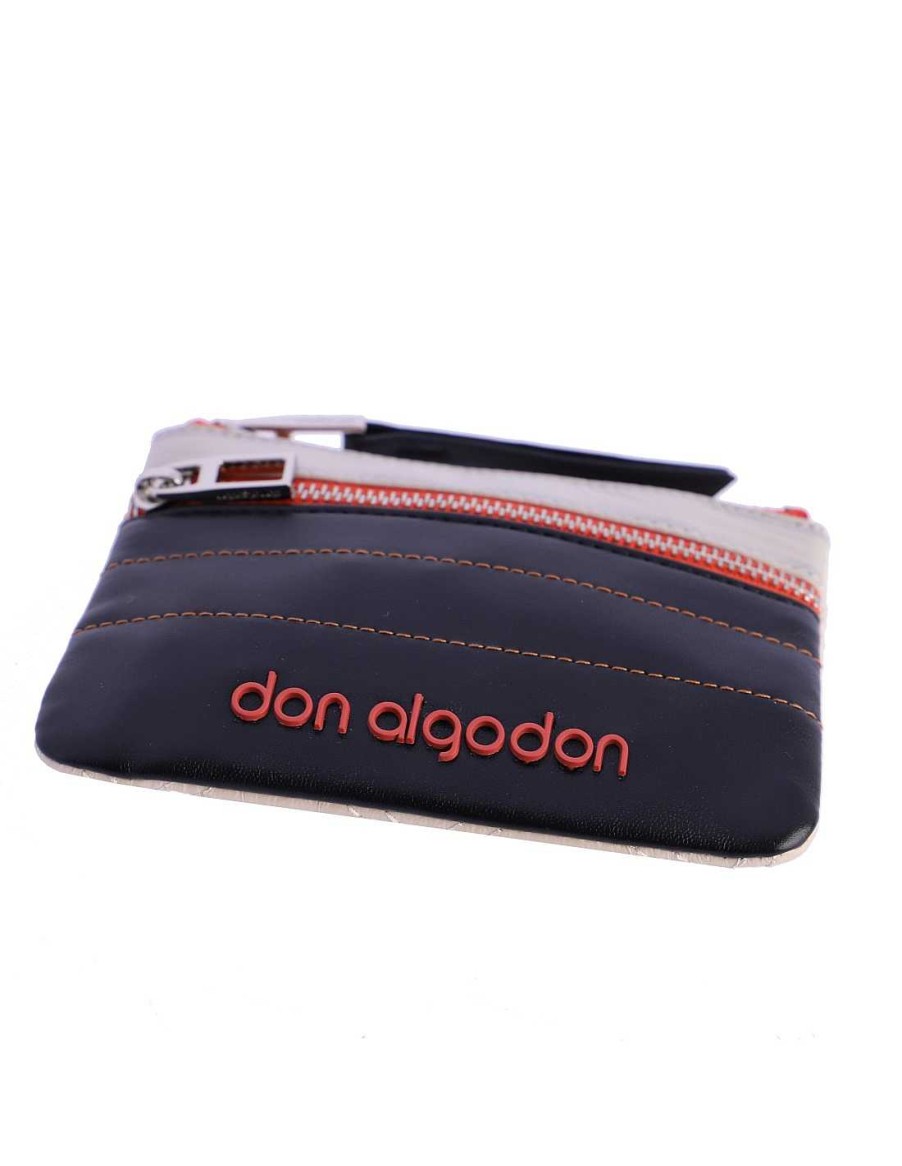 Wallets DON ALGODON | Medium Don Algodon Gala Nylon Purse In Tofu Color With Llera Cream