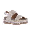 Footwear EFERRI | Eferri Carla Women's Raffia And Synthetic Leather Sandals Ivory