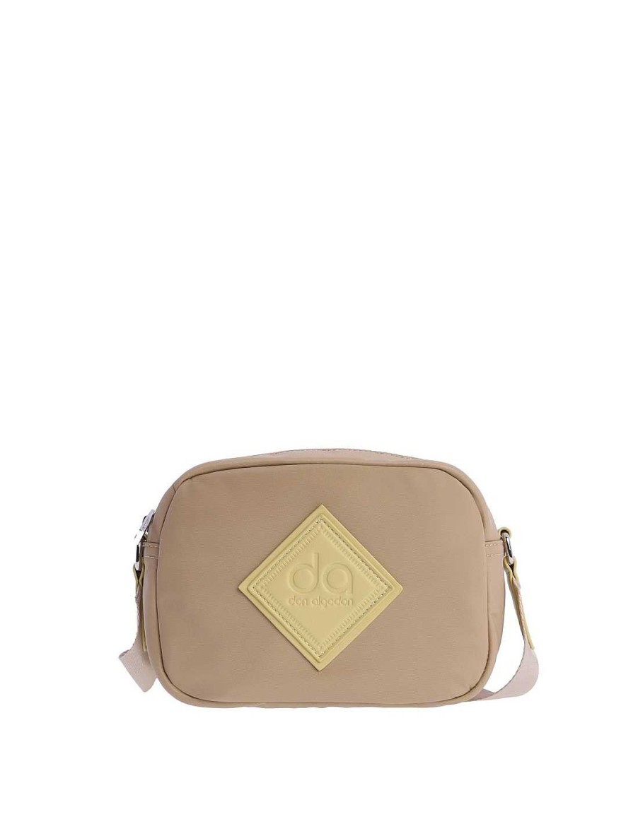 Bags DON ALGODON | Don Algodon Miriam Women's Nylon Shoulder Bag with Zipper Beige