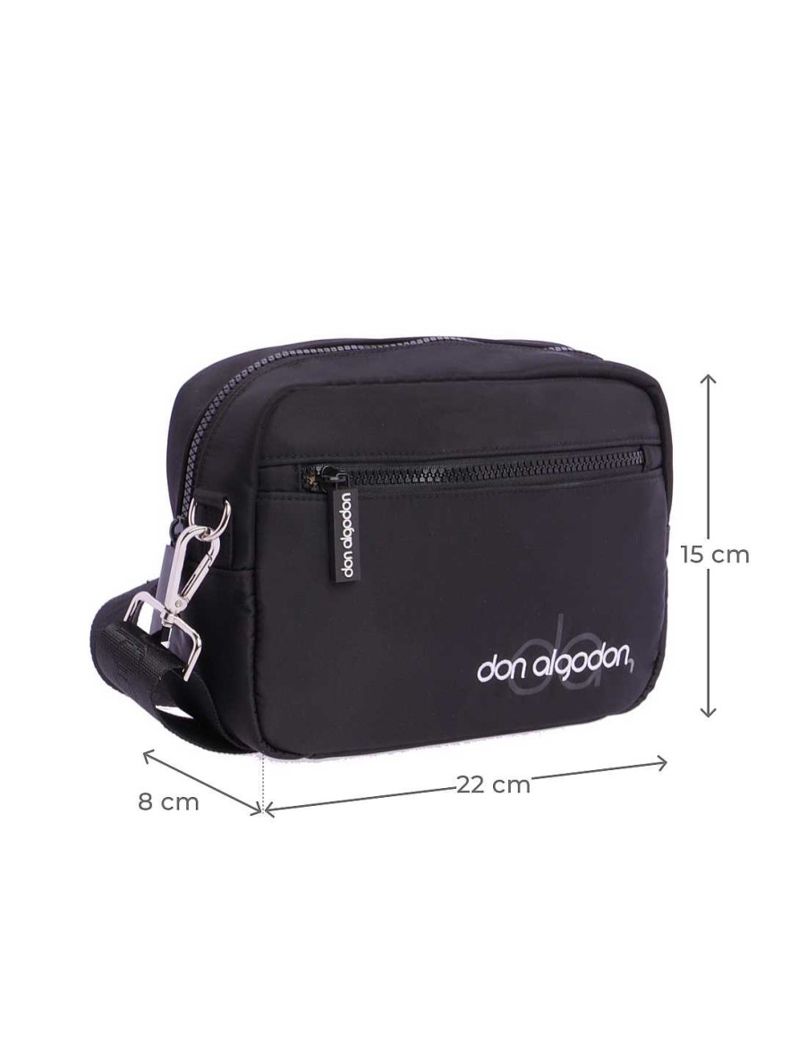 Bags DON ALGODON | Don Algodon Zaira Nylon Women's Shoulder Bag Black