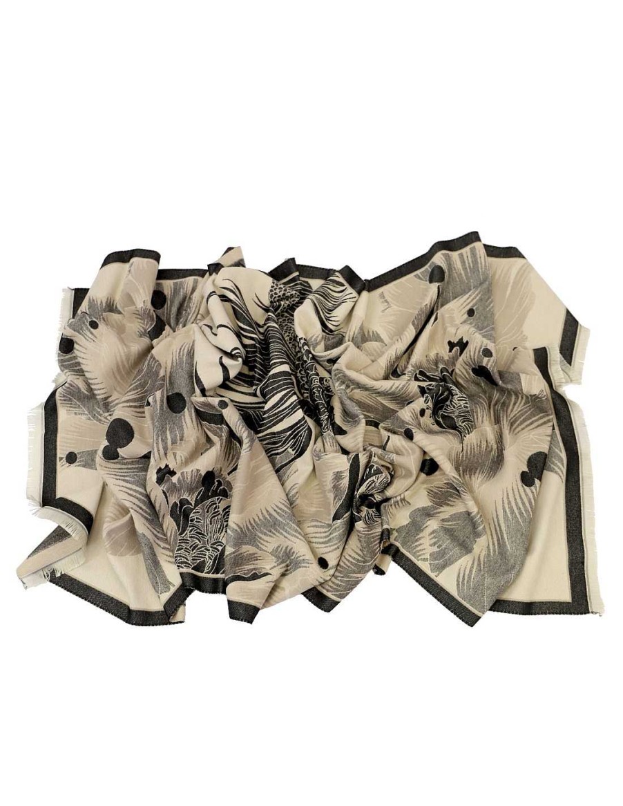 Accessories DON ALGODON | Don Algodon Fine Rectangular Women's Scarf In Various Gray Shades