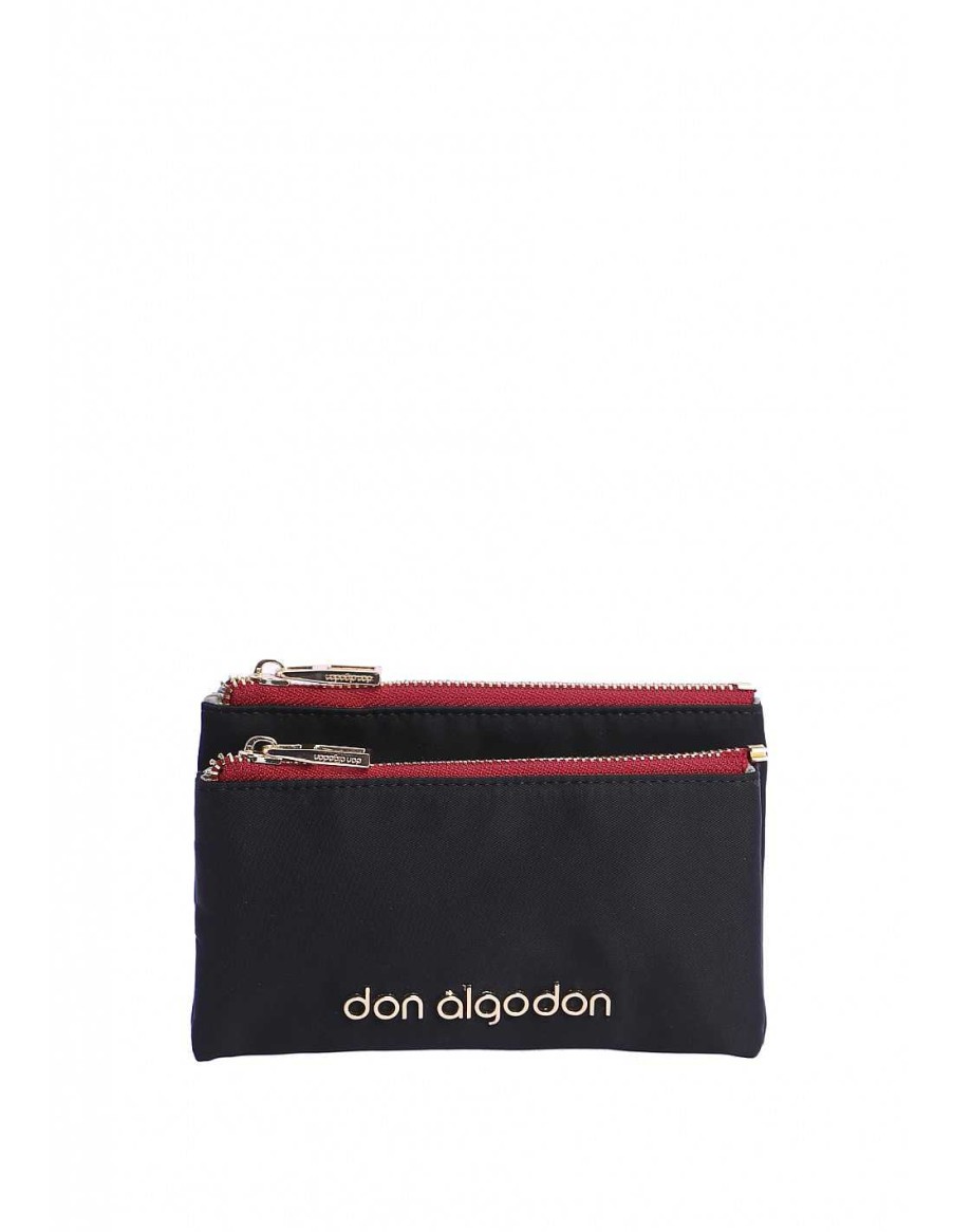 Wallets DON ALGODON | Don Algodon Women's Simona Nylon Purse Black