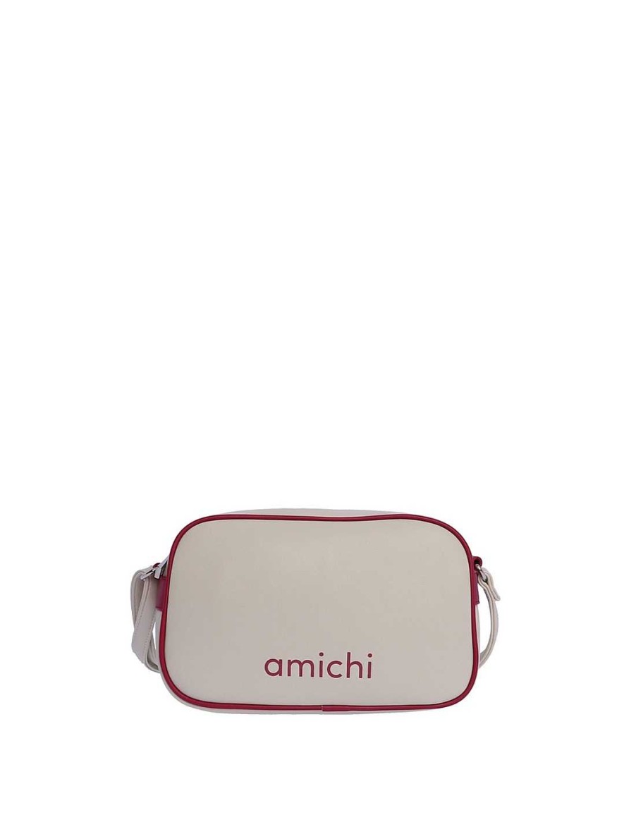 Bags AMICHI | Amichi Pandora Women's Faux Leather Zipper Shoulder Bag Fuchsia