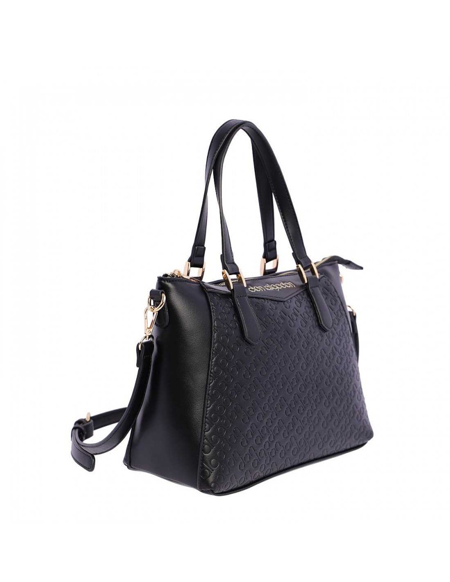 Bags DON ALGODON | Don Algodon Lola Women's Handbag in Synthetic Leather with Zipper Black