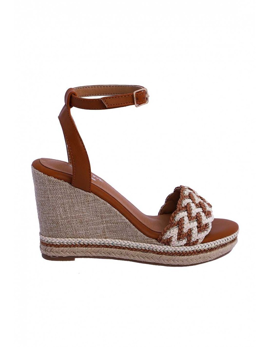 Footwear FOR TIME | For Time Women's Crib Sandal Citera Braided Camel