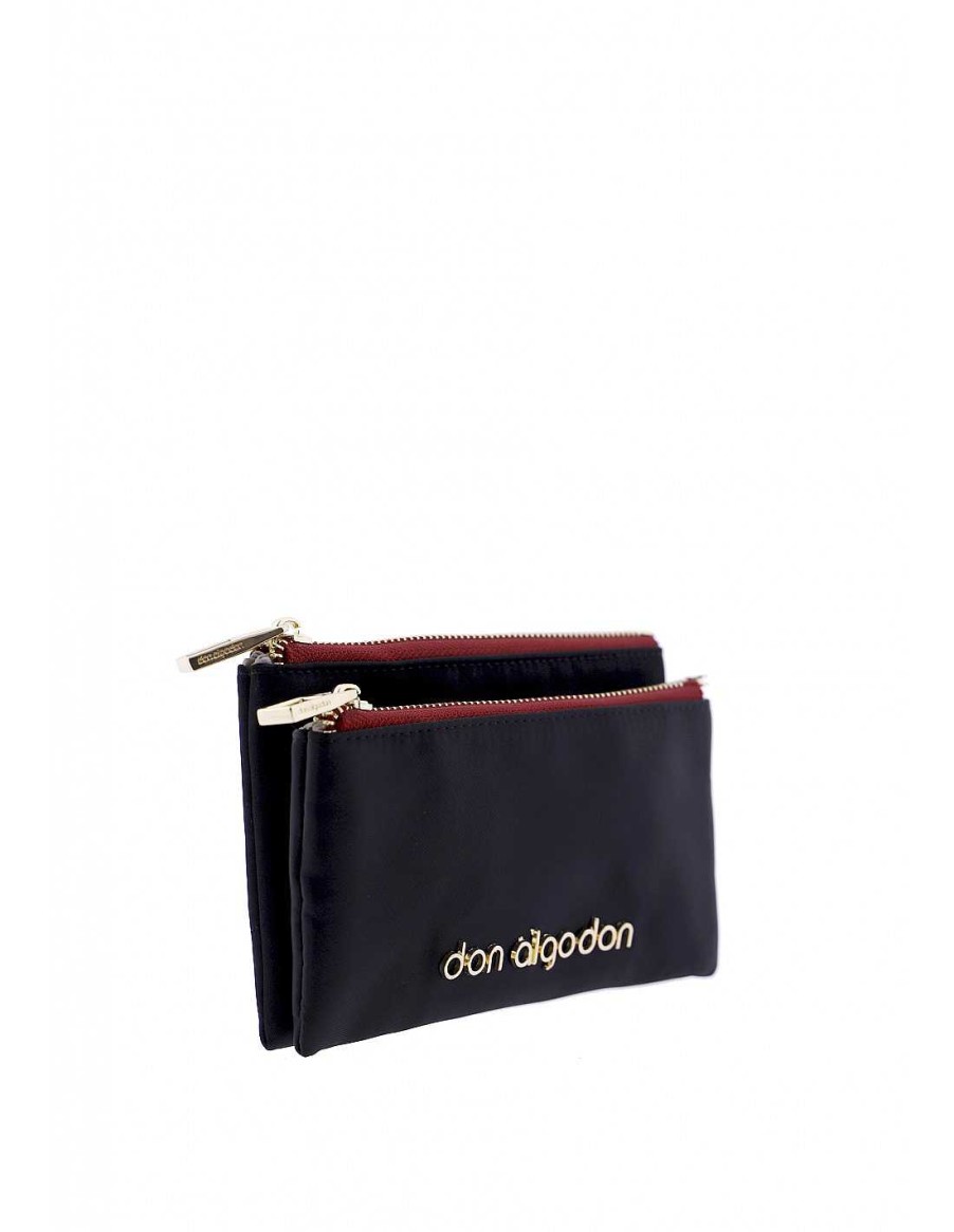 Wallets DON ALGODON | Don Algodon Women's Simona Nylon Purse Black