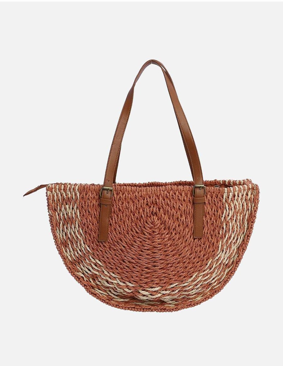 Bags FOR TIME | For Time Tanger Women's Raffia Shopper Bag Orange