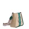 Bags Fun&Basics | Fun&Basics Olive Raffia Women's Crossbody Bag with Zipper Green