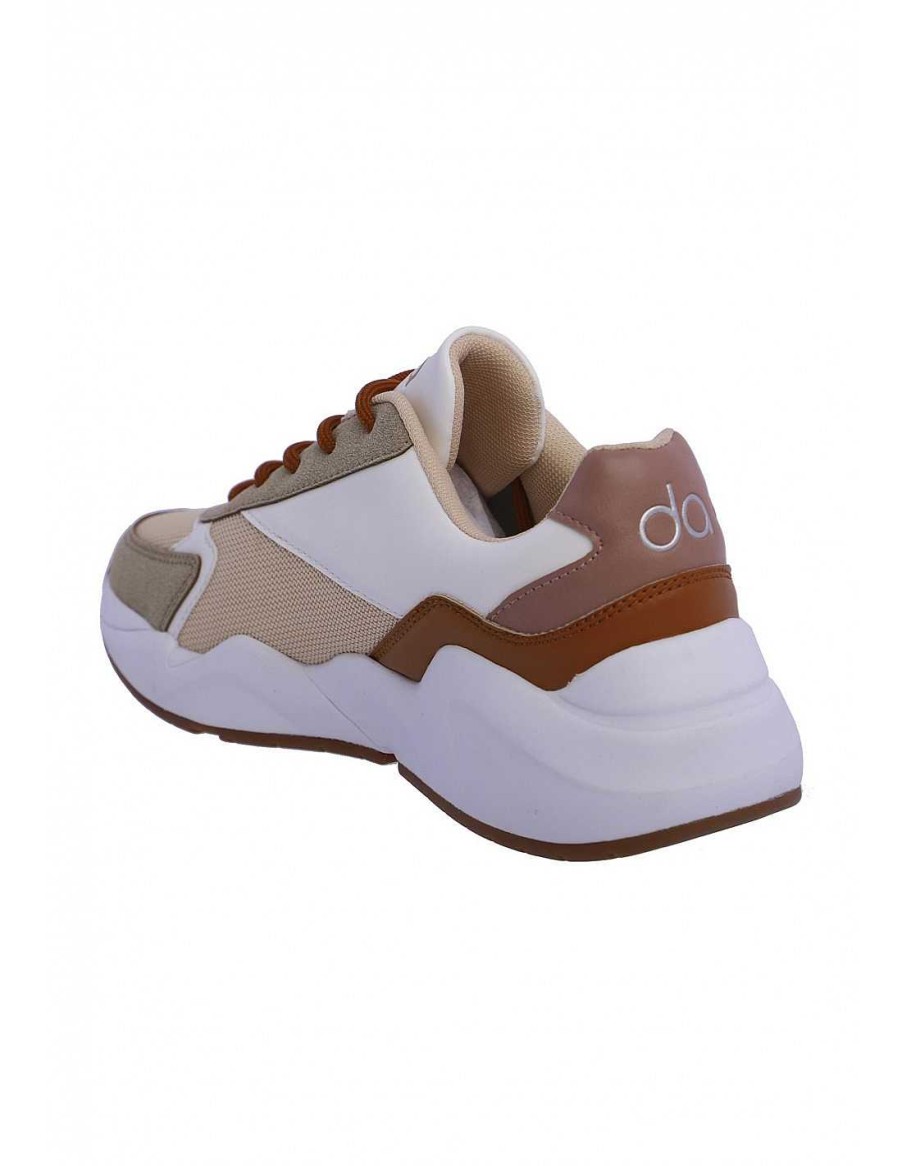 Footwear DON ALGODON | Don Algodon Pisa Synthetic Leather Women's Sports Shoes Beige