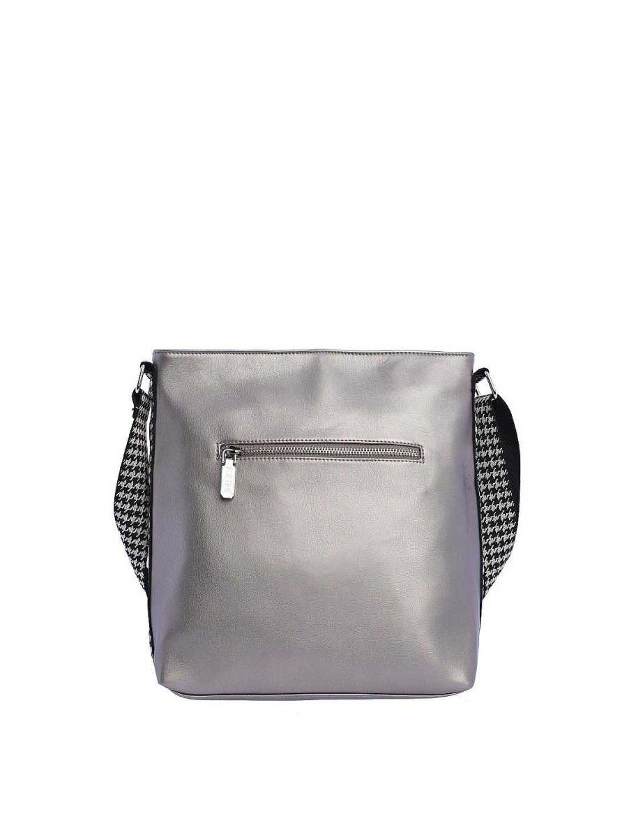 Bags FOR TIME | For Time Heleia Women's Faux Leather Shoulder Bag Silver