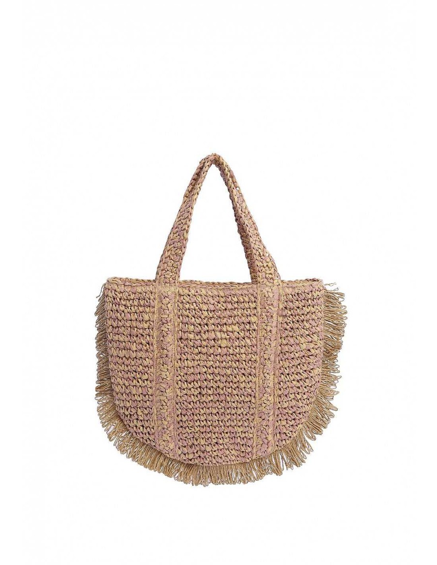 Bags FOR TIME | For Time Nador Women's Raffia Shopper Bag Orange